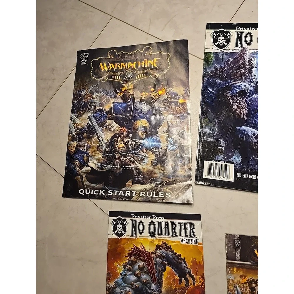 Lot of 7 Vintage Privateer Press No Quarter and Warmachine RPG Catalog Magazines